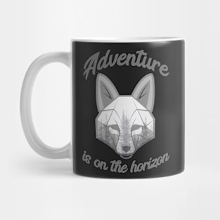 Adventure is on the horizon (grey) Mug